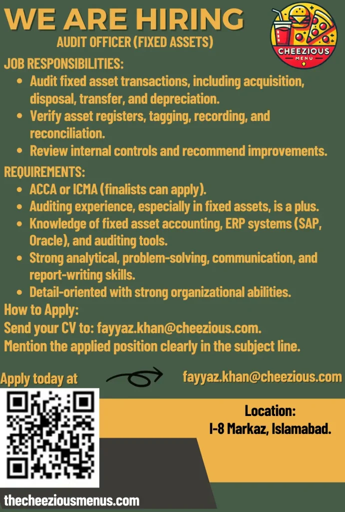 Cheezious audit officer